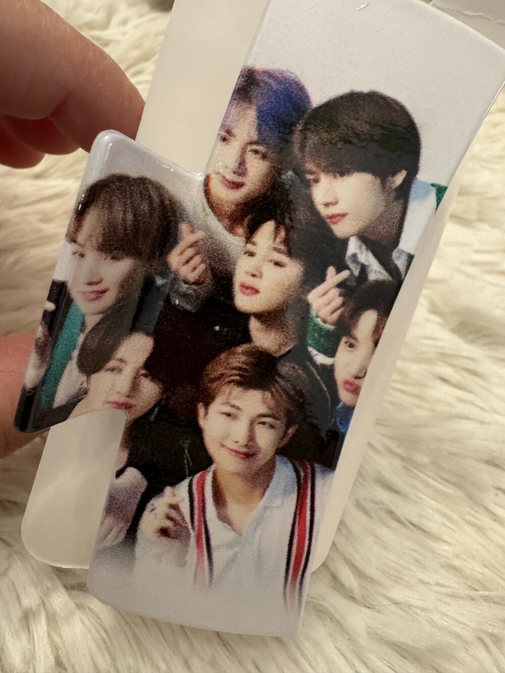BTS acrylic claw clip claw  with group photo of seven members